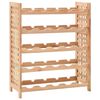 vidaXL Wine Rack for 25 Bottles Solid Walnut Wood 63x25x73 cm
