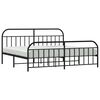 vidaXL Metal Bed Frame without Mattress with Footboard Black 193x203cm