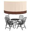 vidaXL Garden Furniture Cover Round Beige &Oslash; 157x71 cm 600D Oxford