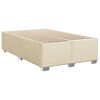 vidaXL Box Spring Bed with Mattress Cream 120x200 cm Fabric