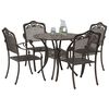 vidaXL Garden Dining Set 5 pcs Bronze Aluminium