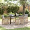 vidaXL Garden Dining Set 5 pcs Beige Poly Rattan
