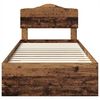 vidaXL Bed Frame with Headboard Old Wood 100 x 200 cm Engineered Wood