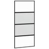 vidaXL Sliding Door with Hardware Set Black 102.5x205 cm Tempered Glass