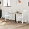 vidaXL Dining Chairs 2 pcs White 50 x 52.5 x 91 cm Solid Rubber Wood