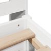 vidaXL Bookcase Bed without Mattress White 180x200 cm Super King Solid Wood Pine
