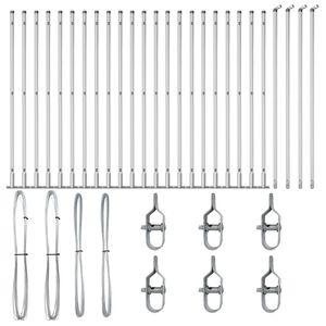 vidaXL Fence Post Other 26 pcs Grey 3.2 x 3.2 x 83.5 cm Steel