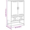 vidaXL Highboard Black 68x39x111.5 cm Steel