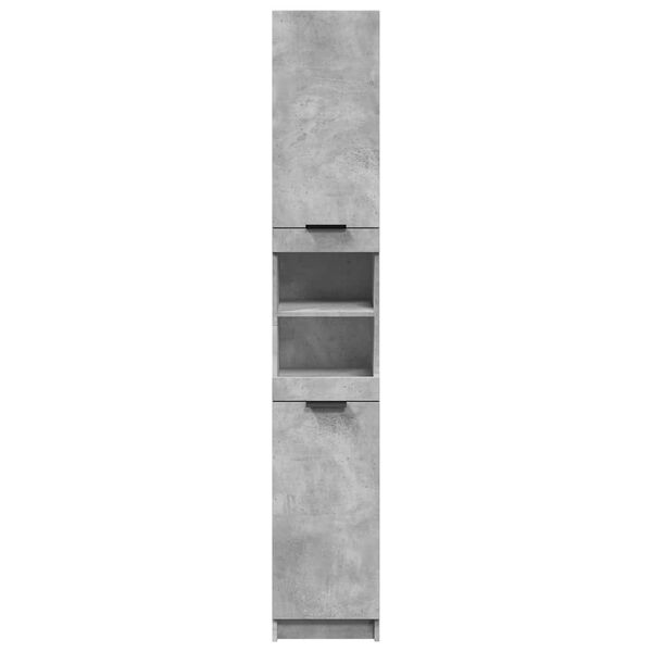 vidaXL Bathroom Cabinet Concrete Grey 32x34x188.5 cm Engineered Wood