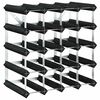 vidaXL Wine Rack for 20 Bottles Black Solid Pine Wood