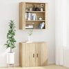 vidaXL Wall Cabinet Sonoma Oak 80x33x80 cm Engineered Wood