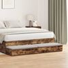 vidaXL Bed Drawers Smoked Oak 140 x 36.5 x 16.5 cm Engineered Wood