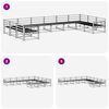 vidaXL Outdoor Sofa Set 10 pcs Natural Solid Acacia Wood