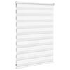 vidaXL Zebra Blind White 110x100 cm Fabric Width 105.9 cm Polyester