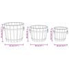 vidaXL 3 Piece Wooden Bucket Planter Set Solid Wood Fir