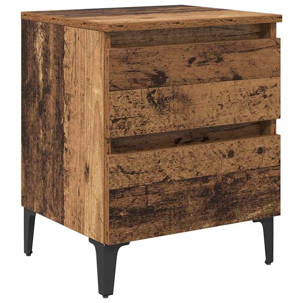 vidaXL Bedside Cabinet Old wood 40 x 35 x 50 cm Engineered wood