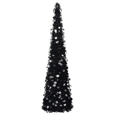 vidaXL Pop-up Artificial Christmas Tree Black 180 cm PET