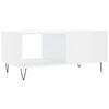 vidaXL Coffee Table High Gloss White 90x50x40 cm Engineered Wood