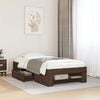 vidaXL Bed Frame without Mattress Brown Oak 90x190 cm Single Engineered Wood