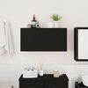 vidaXL Bathroom Wall Cabinet Black 80x25x40 cm Engineered Wood