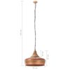 vidaXL Industrial Hanging Lamp Copper Iron & Solid Wood 35 cm E27