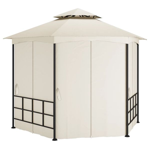 vidaXL Gazebo with Sidewalls 3.1x2.7 m Cream