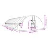 vidaXL Greenhouse with Steel Frame White 84 m&sup2; 14x6x2.85 m