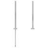 vidaXL Replacement Steel Feet 2 pcs 115 cm Silver
