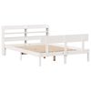 vidaXL Bed Frame without Mattress White 135x190 cm Double Solid Wood Pine