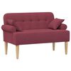 vidaXL Loveseat with Button Tufted Wine Red 120 x 65 x 79 cm Fabric