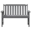 vidaXL Garden Bench with Cushion Light Grey 120 x 59 x 88cm HDPE