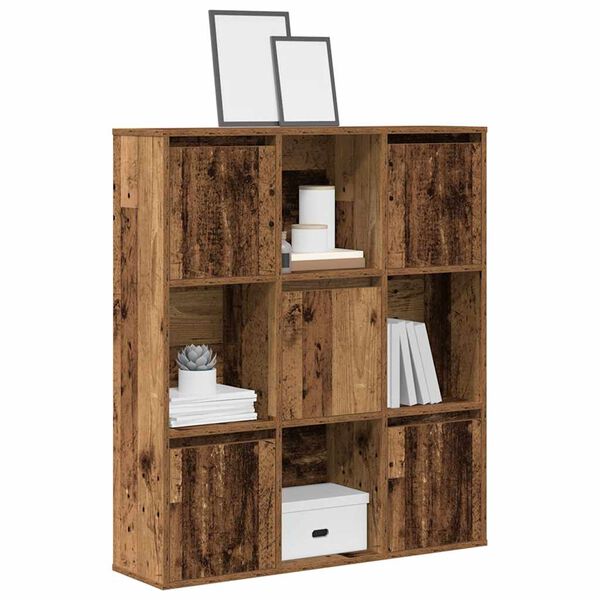 vidaXL Bookcase Old Wood 89x24x101.5 cm Engineered Wood