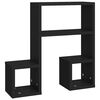vidaXL Wall Shelf 2 pcs Black 50x15x50 cm Engineered Wood