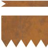 vidaXL Lawn Edging 30 pcs Brown 100 x 0.05 x 20 cm Weathering Steel