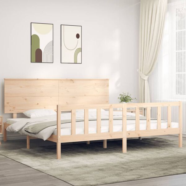 vidaXL Bed Frame without Mattress 200x200 cm Solid Wood Pine