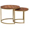 vidaXL Nesting Coffee Tables 2 pcs Honey Brown 50 x 50 x 40 cm