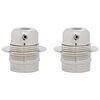 vidaXL Lamp Holders 2 pcs Satin Nickel E27