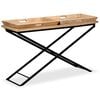 vidaXL Console Table Solid Mango Wood 130x40x80 cm