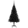 vidaXL Christmas Tree with 150 LEDs with Stand Black 120 cm PVC