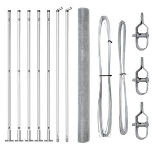 vidaXL Fence Post Silver