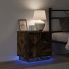 vidaXL Bedside Cabinet Smoked Oak 50 x 34.5 x 50 cm Engineered wood