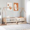 vidaXL Kids Bed Frame with Drawers without Mattress 80x200 cm Solid Wood