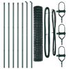 vidaXL Fence with Post Green 1.5 x 10 m Steel