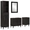 vidaXL 4 Piece Bathroom Cabinet Set Solid Wood Mango