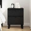 vidaXL Bedside Cabinet Black Oak 40 x 35 x 50 cm Engineered Wood