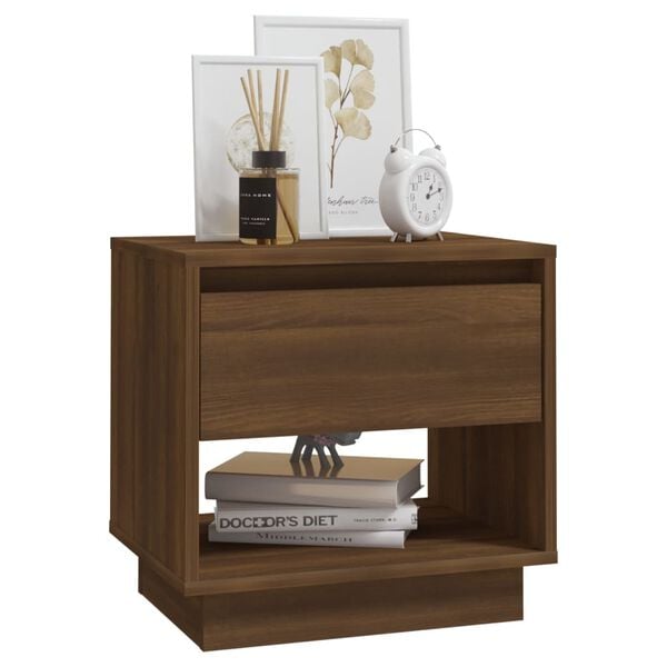 vidaXL Bedside Cabinets 2 pcs Brown Oak 45x34x44 cm Engineered Wood