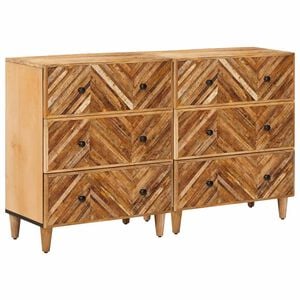vidaXL Storage Cabinets 2 pcs 60 x 33.5 x 75 cm Solid Mango Wood Brown