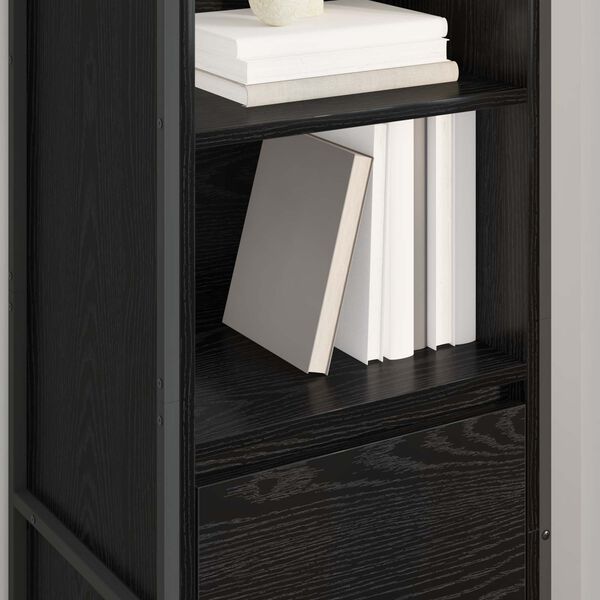 vidaXL Book Cabinet Black Oak 43 x 36 x 150.5 cm Engineered Wood
