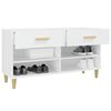 vidaXL Shoe Cabinet White 102x35x55 cm Engineered Wood