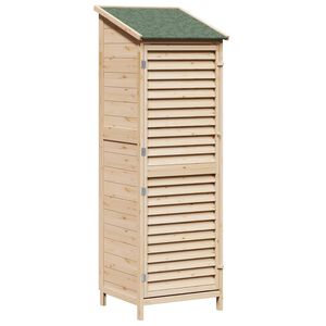vidaXL Garden Shed with Roof Natural 59 x 56 x 176 cm Solid Fir Wood